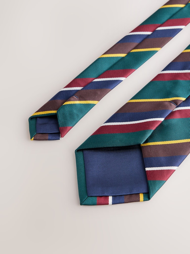 Green Stripe Design Tie - Image 3 of 3 Green Stripe Design Tie - Image 3 of 3