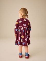 Navy Long Sleeve Ribbed Dress (3mths-7yrs) - Image 2 of 9