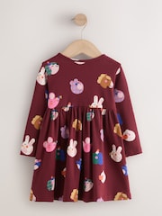 Navy Long Sleeve Ribbed Dress (3mths-7yrs) - Image 7 of 9
