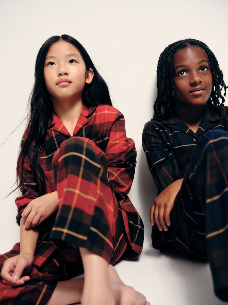 The Set 2 Pack Long Sleeve Christmas Check Woven Pyjamas - Obrázek 4 z 4