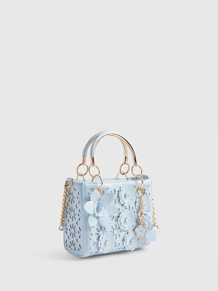 River Island 3D Floral Detail Mini Tote Bag - Bild 1 von 6