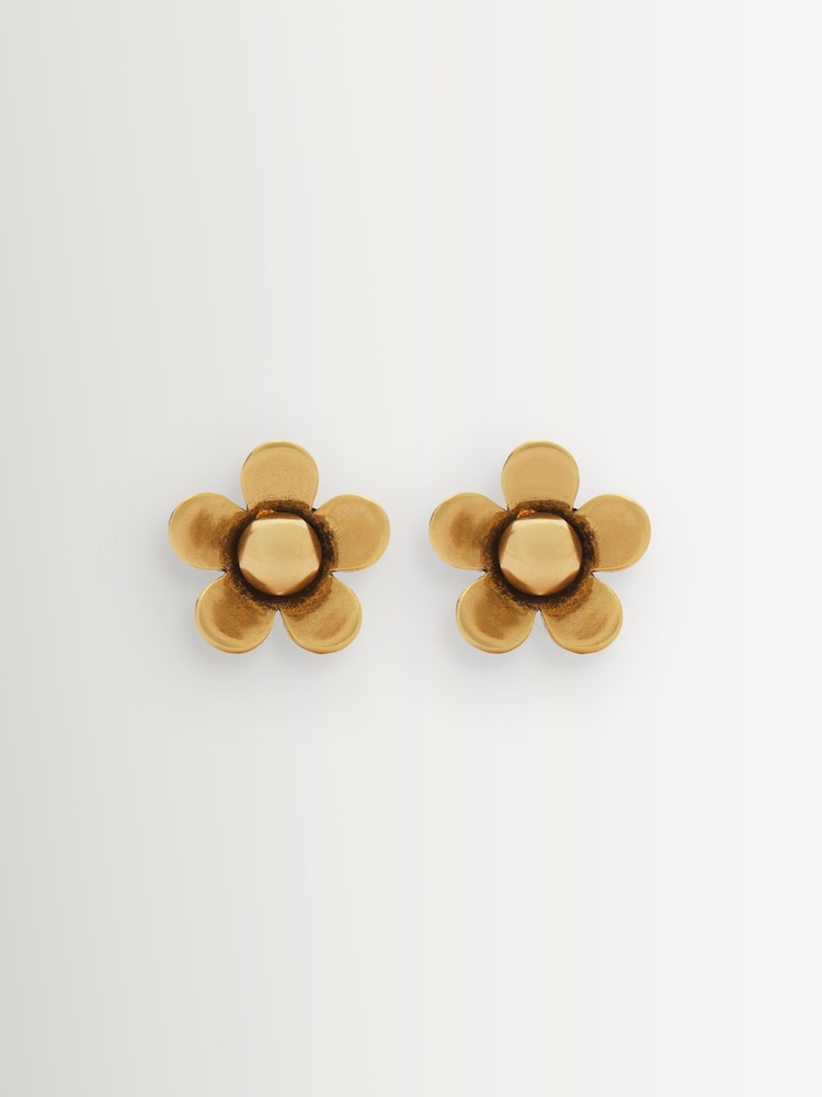 Marc Jacobs Gold Tone Daisy Stud Earrings - Image 1 of 4