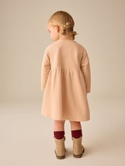 Ecru Emboidered Swan Long Sleeve Dress (3mths-7yrs) - Image 3 of 5