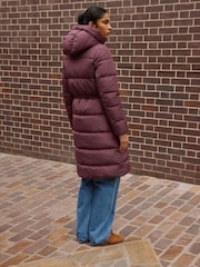 Berry Shower Resistant Hooded Long Wadded Coat - Image 3 of 8