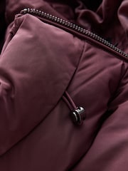 Berry Shower Resistant Hooded Long Wadded Coat - Image 7 of 8