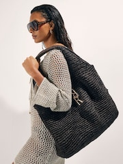 River Island Brown Raffia Shopper Bag - Image 5 of 5