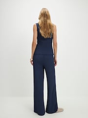 River Island strukturierte Hose mit weitem Bein - Bild 2 von 4