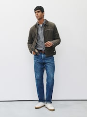 Grey Cord Borg Lined Worker Jacket - Image 3 of 11