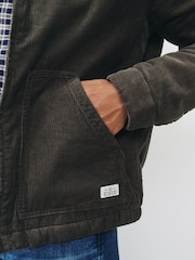 Grey Cord Borg Lined Worker Jacket - Image 6 of 11