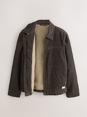 Grey Cord Borg Lined Worker Jacket - Image 8 of 11