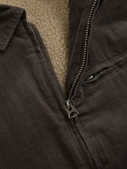 Grey Cord Borg Lined Worker Jacket - Image 9 of 11