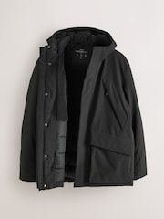 Black Waterpoof Borg Lined Parka - Image 8 of 11