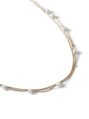 Aela Gold Tone Pearl Multirow Chain Necklace - Image 2 of 2