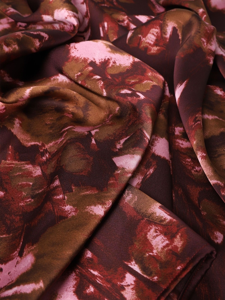 Aela Pink Printed Scarf - Image 3 of 3 Aela Pink Printed Scarf - Image 3 of 3