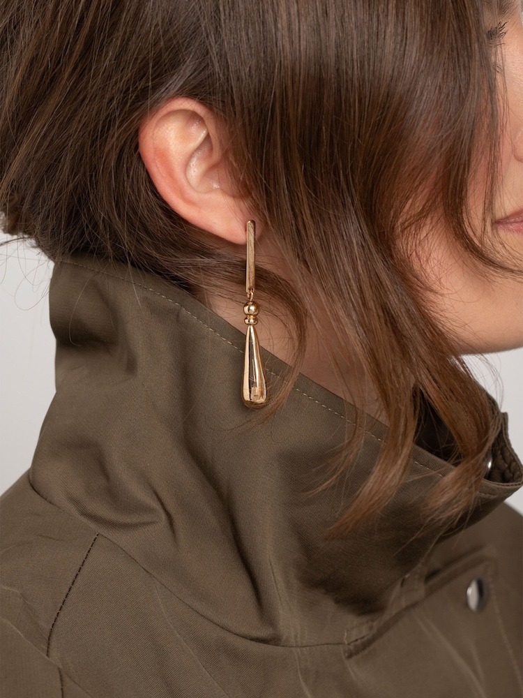 Aela Gold Tone Stick Teardrop Earrings - Image 1 of 3 Aela Gold Tone Stick Teardrop Earrings - Image 1 of 3