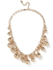 Aela Stone Flower Short Pendant Brown Necklace - Image 2 of 3