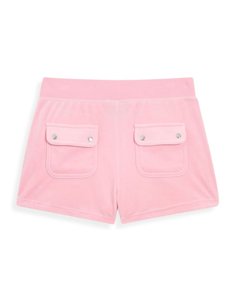 Juicy Couture Pink Classic Velour Shorts With Back Pocket - Image 2 of 3