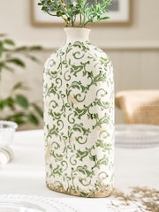 Dibor Green Botanical Bottle Vase - Image 1 of 6