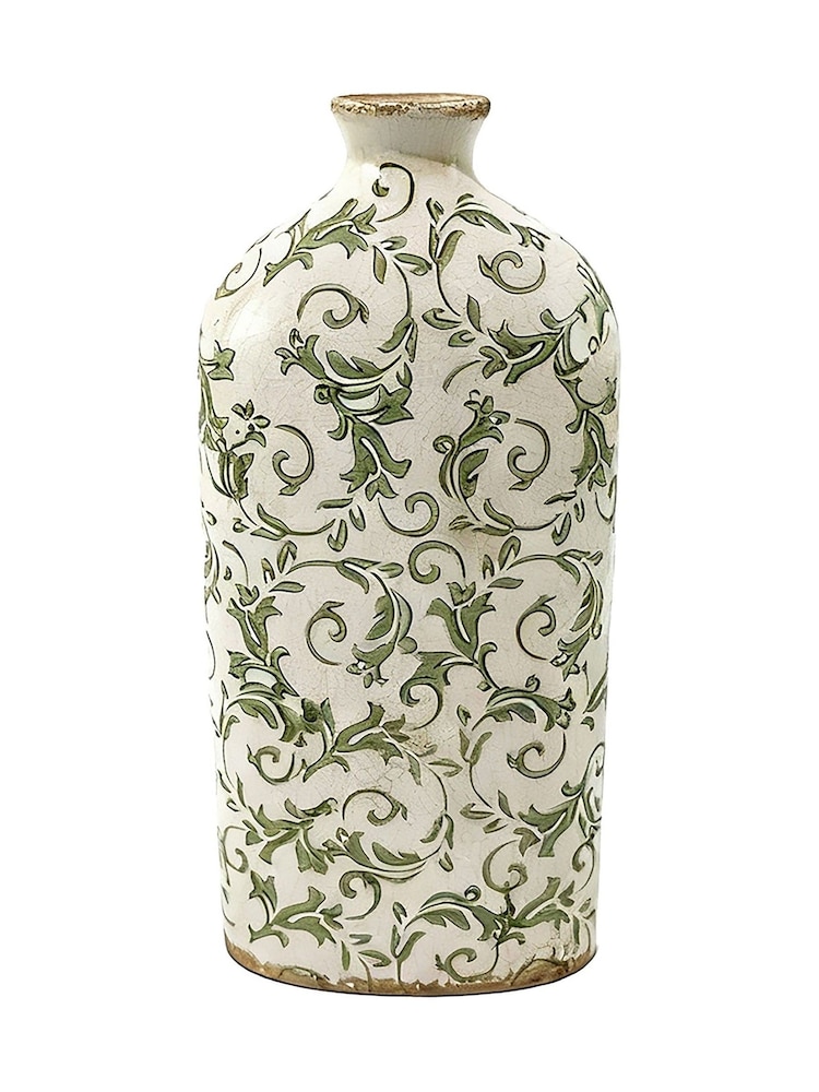 Dibor Green Botanical Bottle Vase - Image 2 of 6 Dibor Green Botanical Bottle Vase - Image 2 of 6