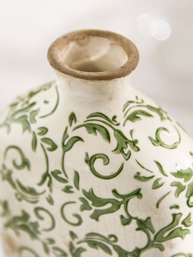 Dibor Green Botanical Bottle Vase - Image 5 of 5 Dibor Green Botanical Bottle Vase - Image 5 of 5