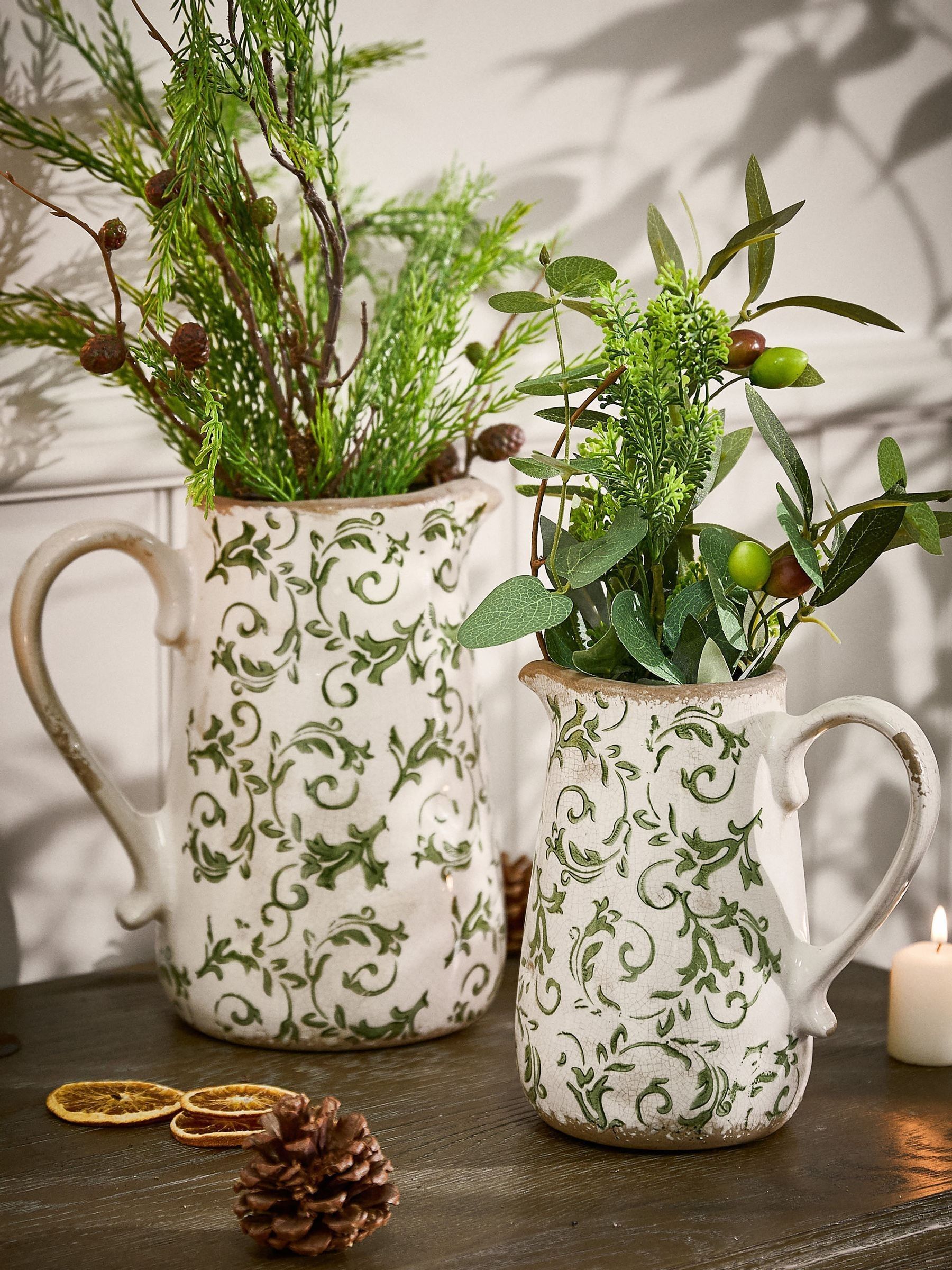 Dibor Unisex Green Botanical Pitcher Large Jug