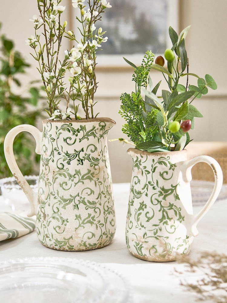 Dibor Green Botanical Pitcher Jug - Image 6 of 6 Dibor Green Botanical Pitcher Jug - Image 6 of 6