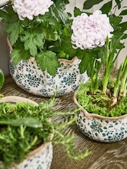 Dibor Set of 3 Turquoise Planters - Image 5 of 6