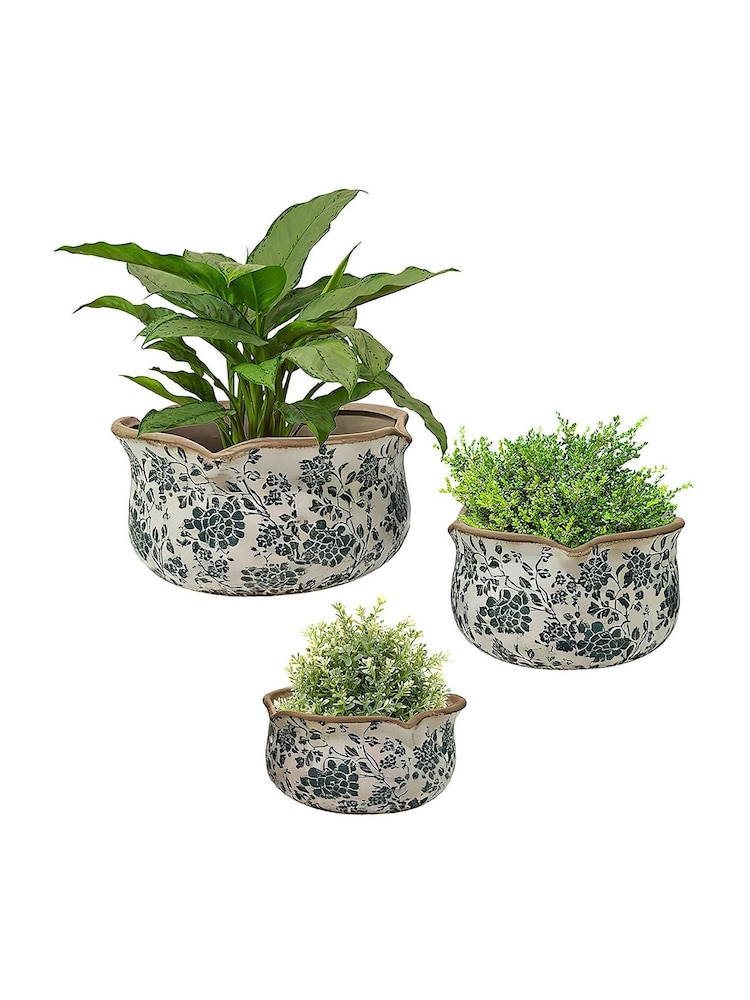 Dibor Set of 3 Turquoise Planters - Image 6 of 6