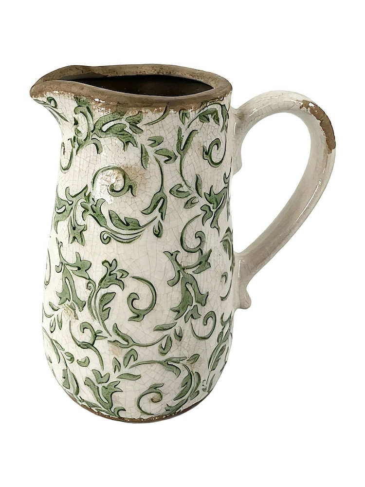 Dibor Green Botanical Pitcher Jug - Image 2 of 6