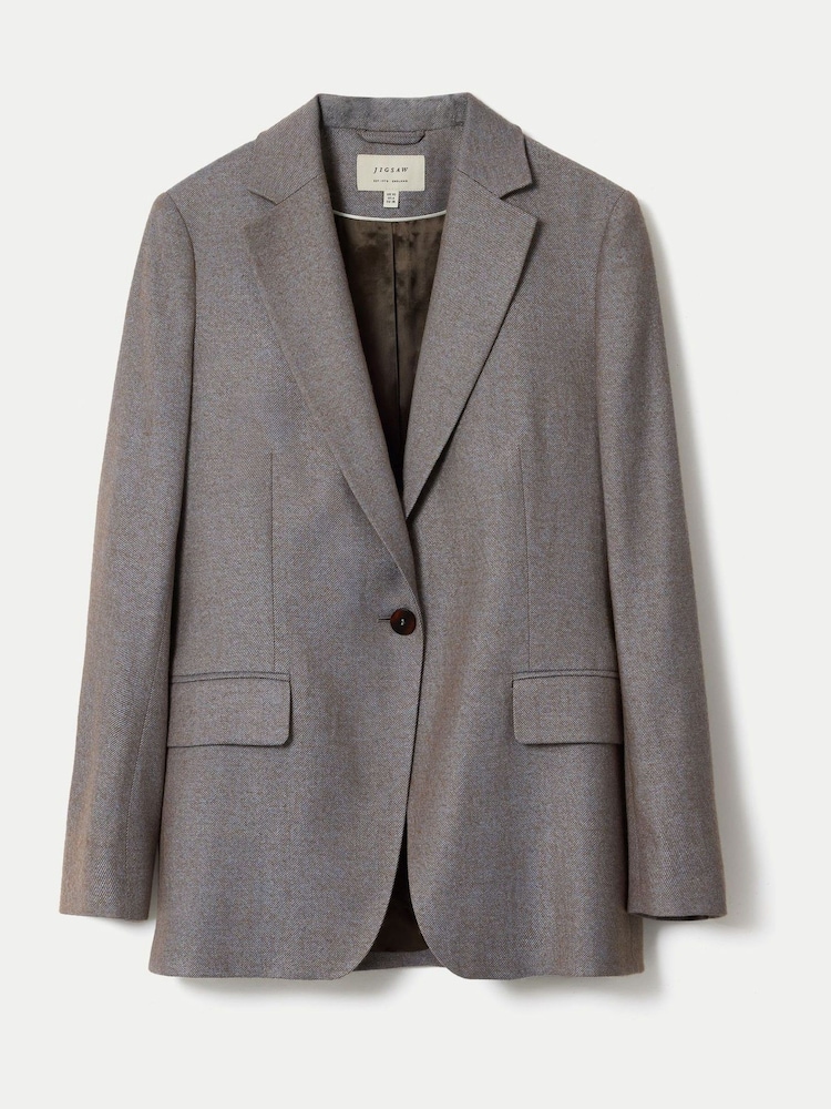 Grau - Jigsaw Woll-Knox Maßgeschneiderter Blazer - Bild 6 von 6