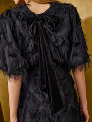 Love & Roses Black Star Fringe Mini Dress - Image 2 of 6