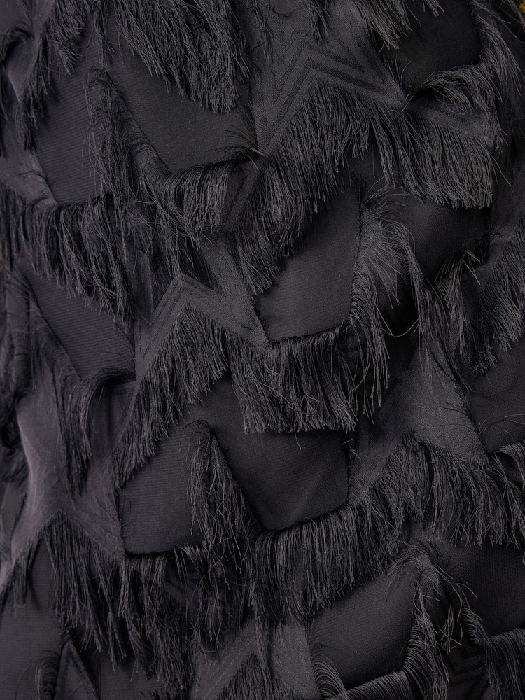 Love & Roses Black Star Fringe Mini Dress - Image 6 of 6 Love & Roses Black Star Fringe Mini Dress - Image 6 of 6