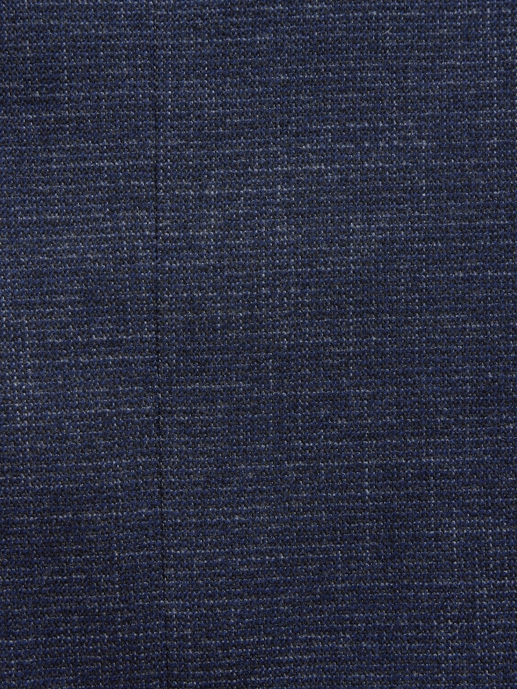 Bleu marine - Blazer texturé en laine - Image 2 de 6