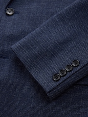 Bleu marine - Blazer texturé en laine - Image 6 de 6