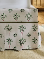 Cath Kidston Crest Cream and Green Skirted Bed Frame - Image 4 of 6