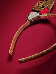 Brown Christmas Reindeer Headband - Image 3 of 3