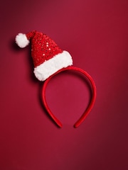 Red Christmas Santa Hat Headband - Image 1 of 3