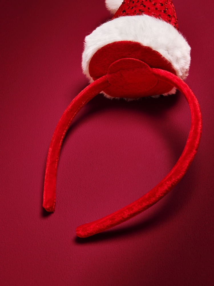 Red Christmas Santa Hat Headband - Image 3 of 3