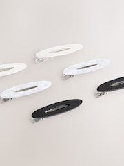 Silver Tone/Black Hair Slides 6 Pack - Image 2 of 3
