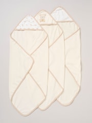 Rock-A-Bye Baby Boutique Brown Hooded Towels And Wash Cloth Set 3 Pack - Image 2 of 3