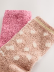 Pink/Mink Cosy Ankle Socks 2 Pack - Image 3 of 3