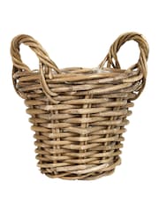 Dibor Brown Lined Basket with Handles - Image 2 of 4