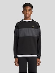 Lyle & Scott Black Panel Crew Neck Sweatshirt - Image 1 of 6