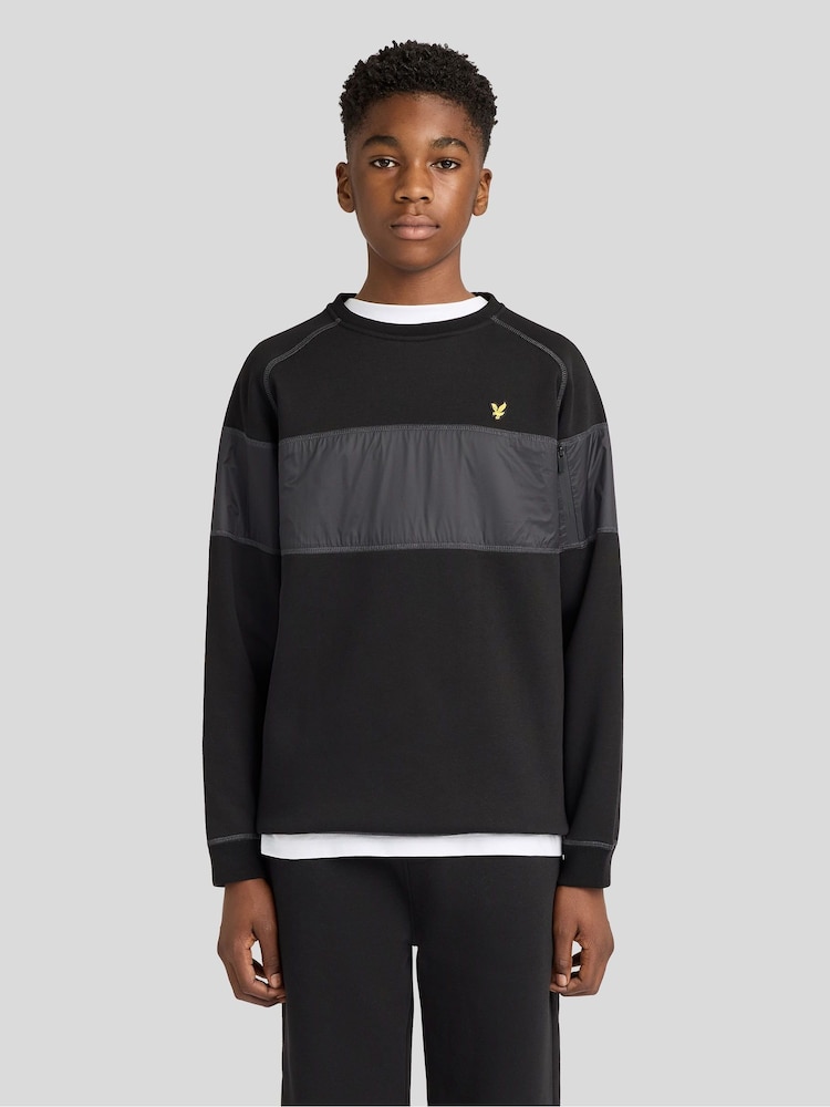 Lyle & Scott Black Panel Crew Neck Sweatshirt - Image 1 of 6