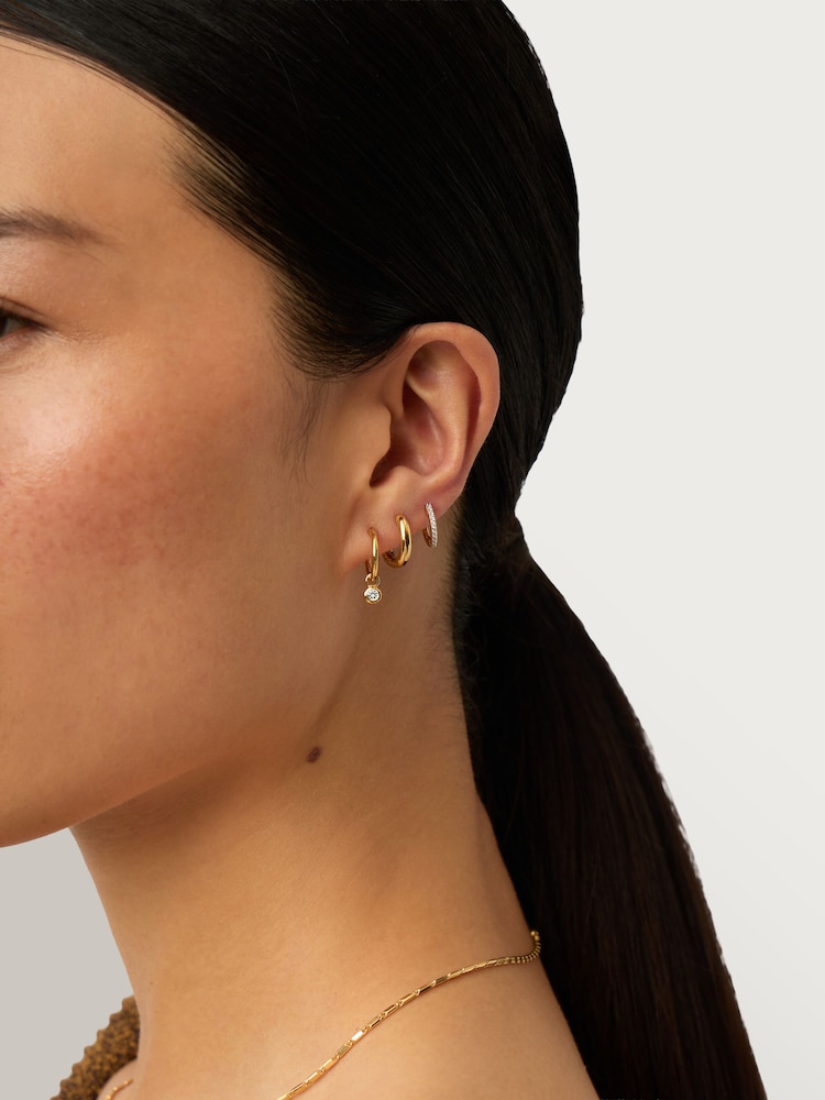 Missoma Gold Tone Tennis Earrings - Image 1 of 4