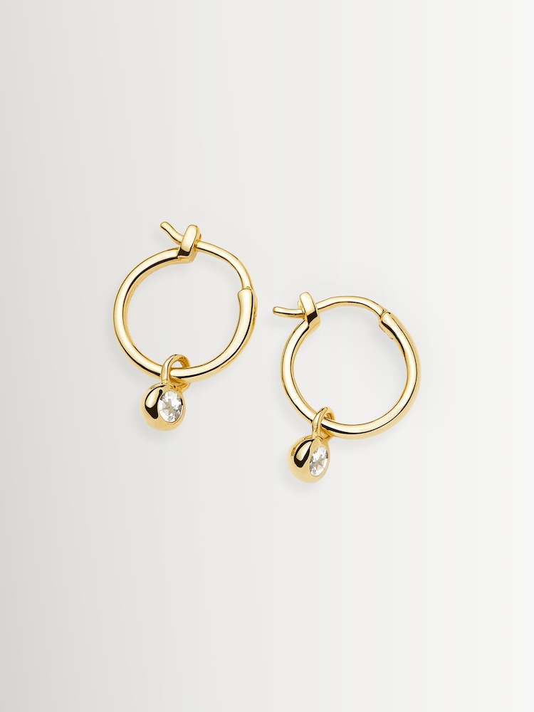Missoma Gold Tone Tennis Earrings - Image 2 of 4