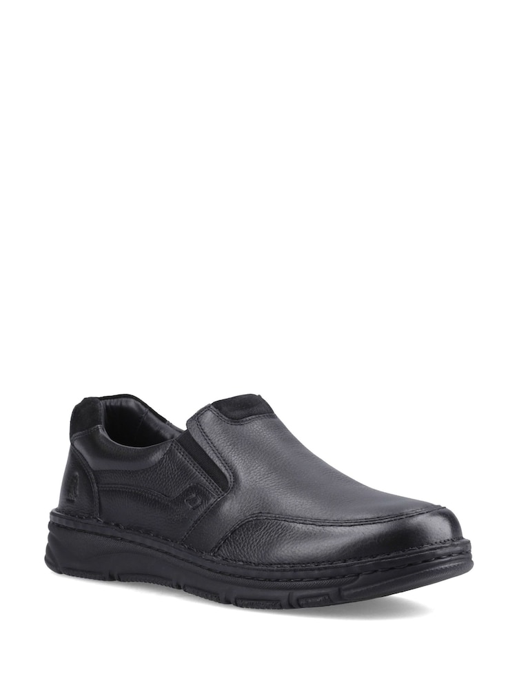 Hush Puppies Black Franco Slip on Shoes - Image 2 of 5 Hush Puppies Black Franco Slip on Shoes - Image 2 of 5
