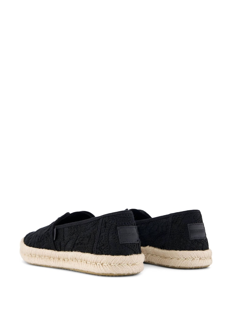 Toms Black Alpargata Rope 2.0 Shoe - Image 2 of 3 Toms Black Alpargata Rope 2.0 Shoe - Image 2 of 3
