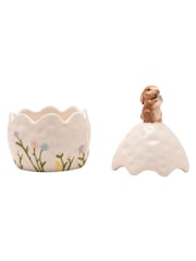 Widdop Cream Bunny On Egg Trinket Box - Image 3 of 5