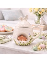 Widdop Cream 3D Bunny Mug With Lid - Image 1 of 6